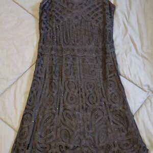 Black Dress Sleeveless sequinned beads Size 8 by Kashetta